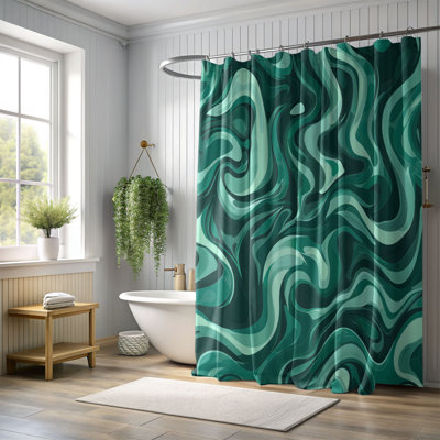 Rideau de douche Green Paint Mix - Premium