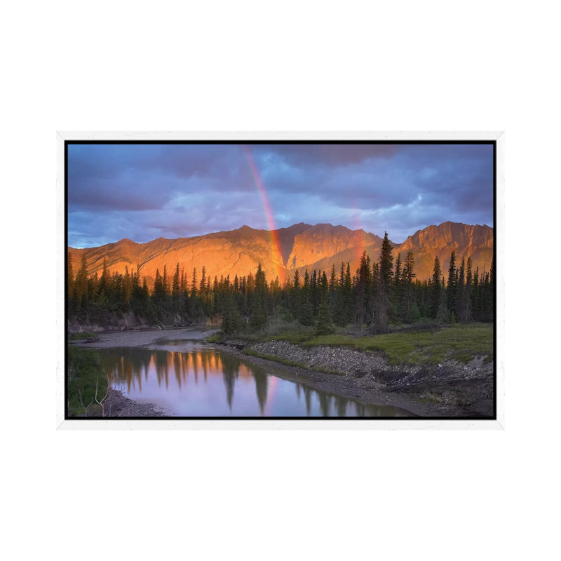 Rainbow Over Fairholme Range And Exshaw Creek, Alberta, Canada by Tim Fitzharris - Gallery-Wrapped Canvas Giclée on Canvas