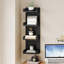 Étagère murale avec éclairage DEL, tablette flottante, tablette à 4 niveaux pour rangement mural, présentoir mural vertical, pour chambre, salon, couloir-1541598324