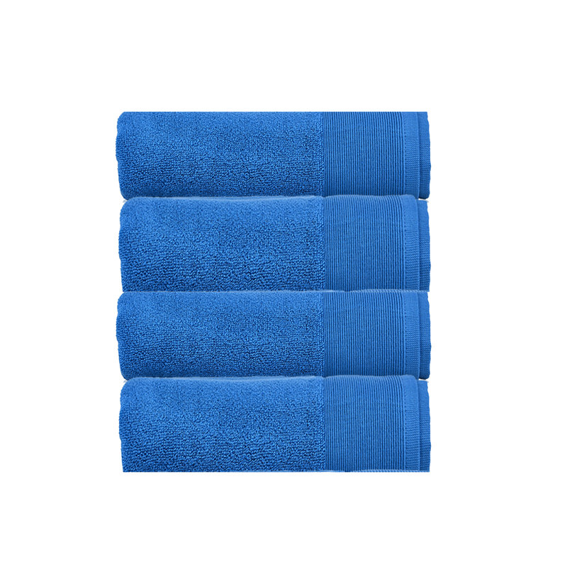 Hardee 4 Piece 100% Cotton Hand Towel Set, Royal Blue