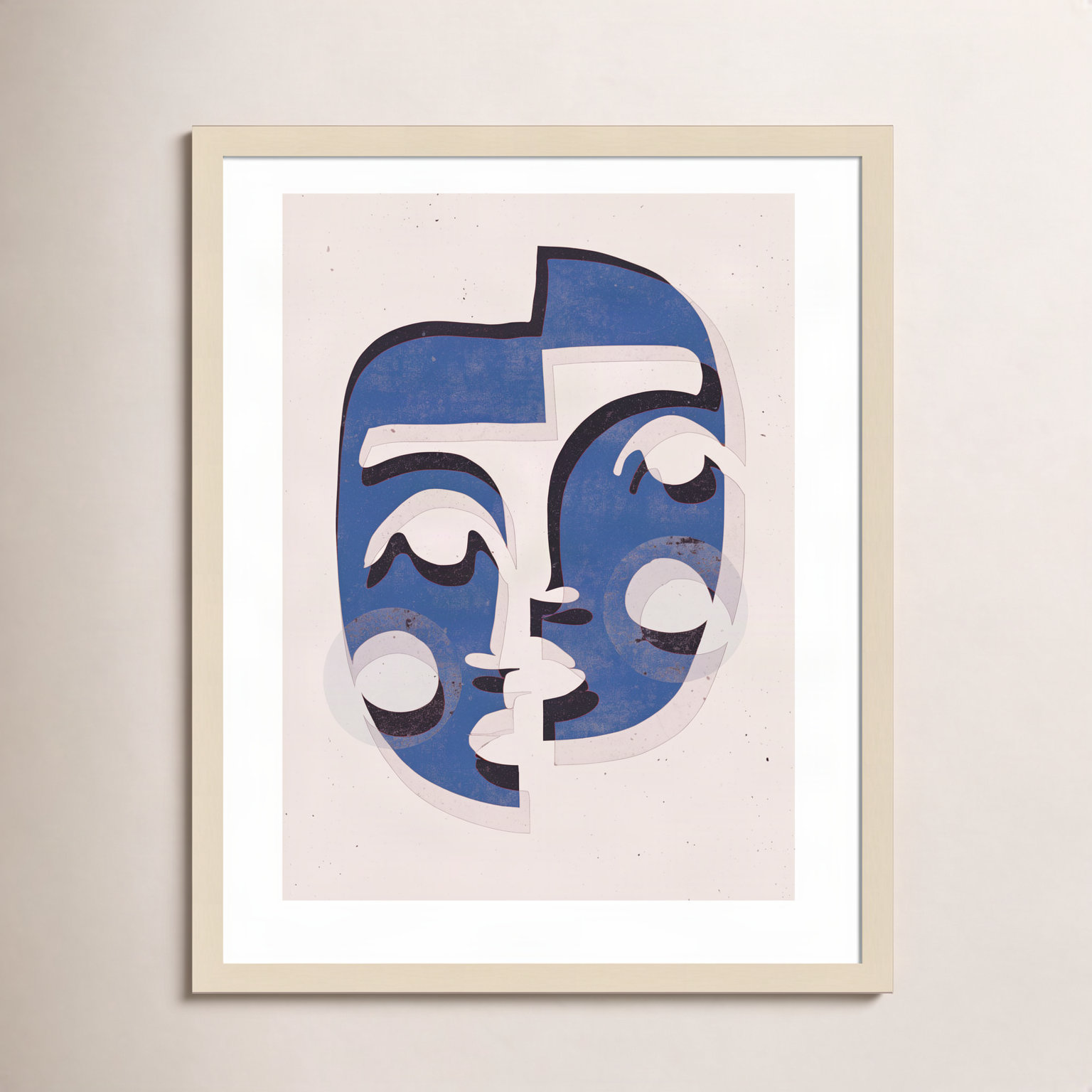 Galya "The Blue Mask" Print by Treechild, 25" H x 20" W, Brown