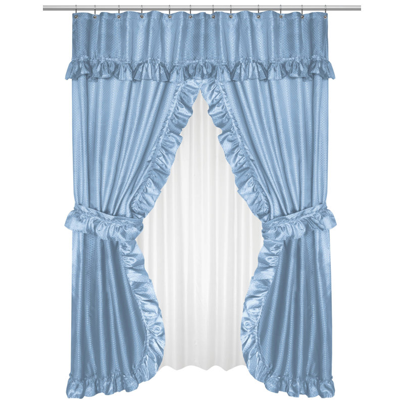 Rideau de douche simple Lachlan, Bleu pâle