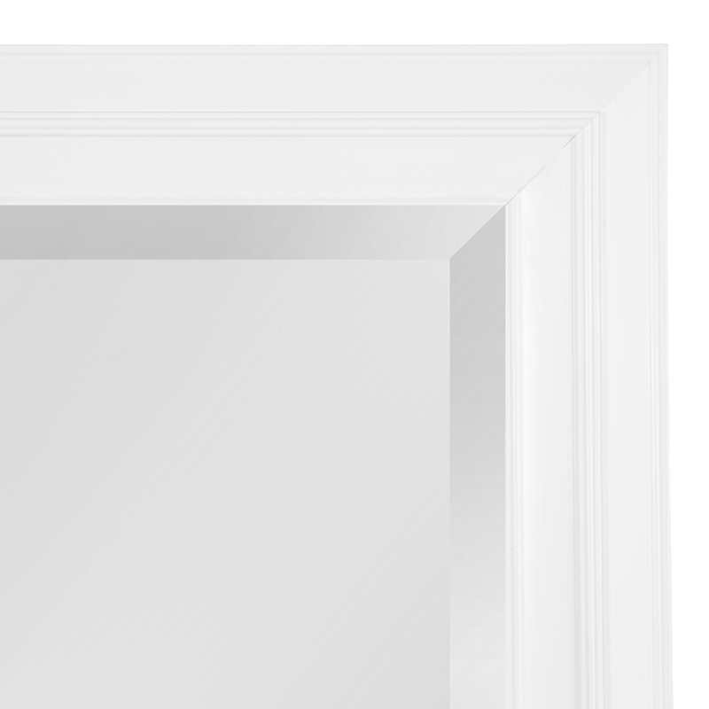 Ammanda Whitley Framed Rectangle Wall Mirror, 28" x 22", White