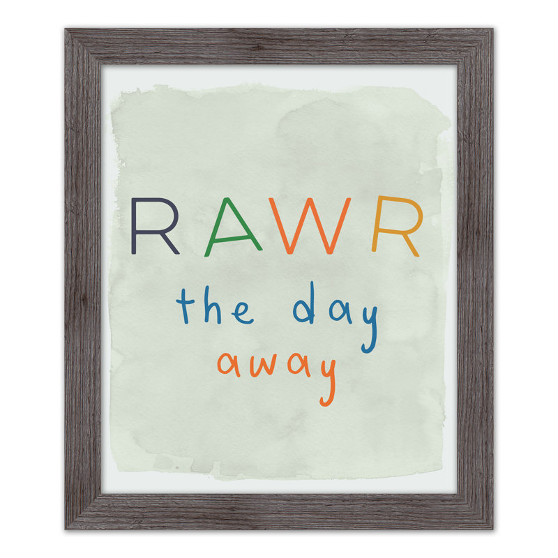 Roar The Day Away, art encadré, H 24 po x l 20 po x P 0,75 po, Cadre gris