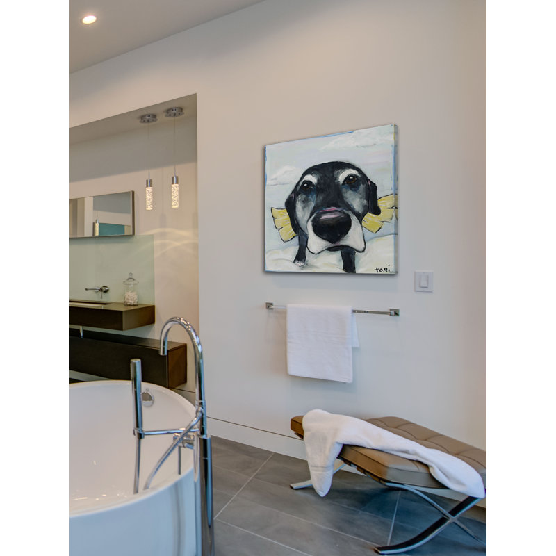 «All Good Dogs» par Tori Campisi - reproduction sur toile tendue, H 24 po x l 24 po x 1,5 po