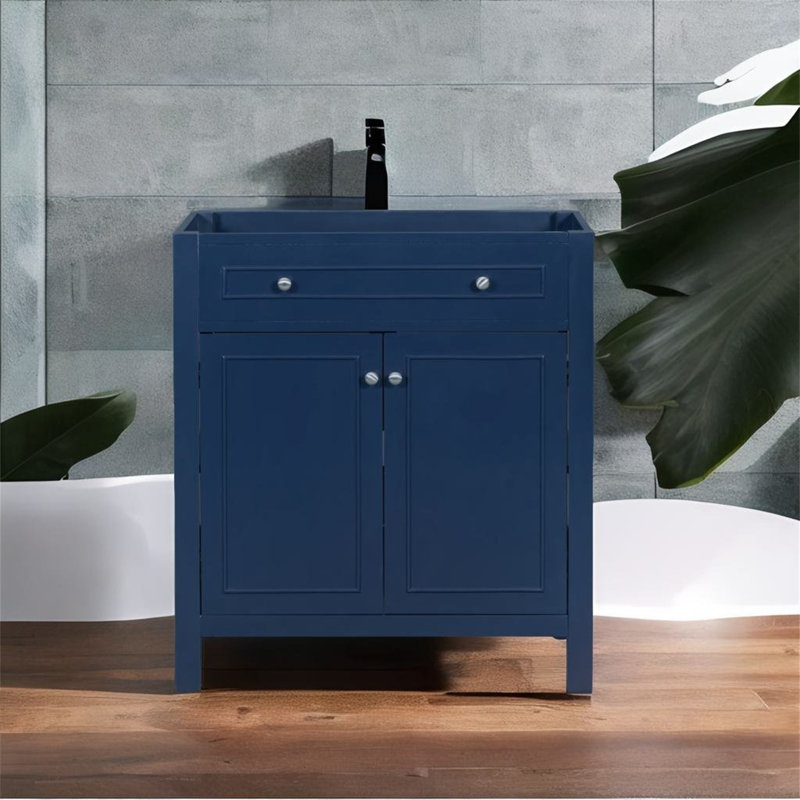 Base de meuble-lavabo simple 29,4 po seulement, Bleu