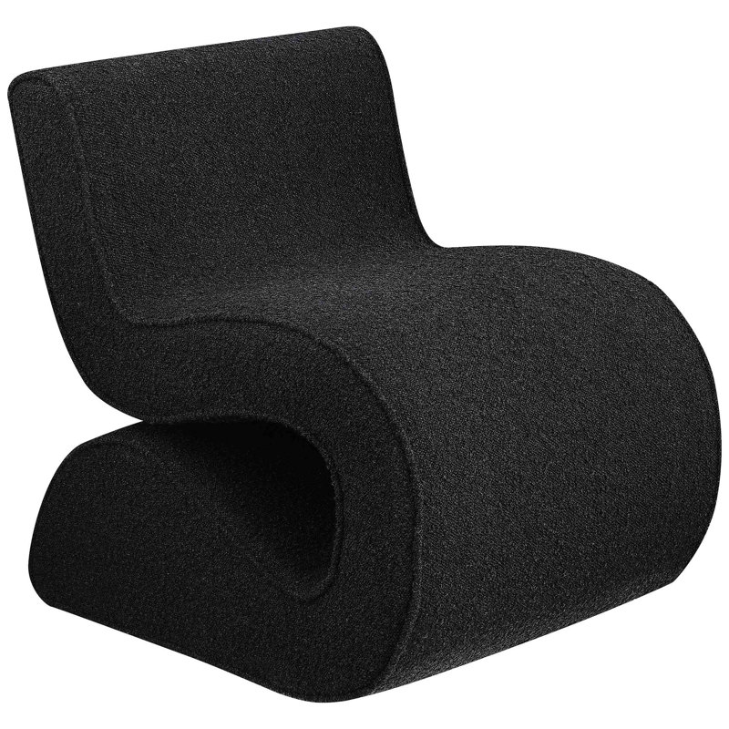 Chaise courbée Austin, Gris anthracite