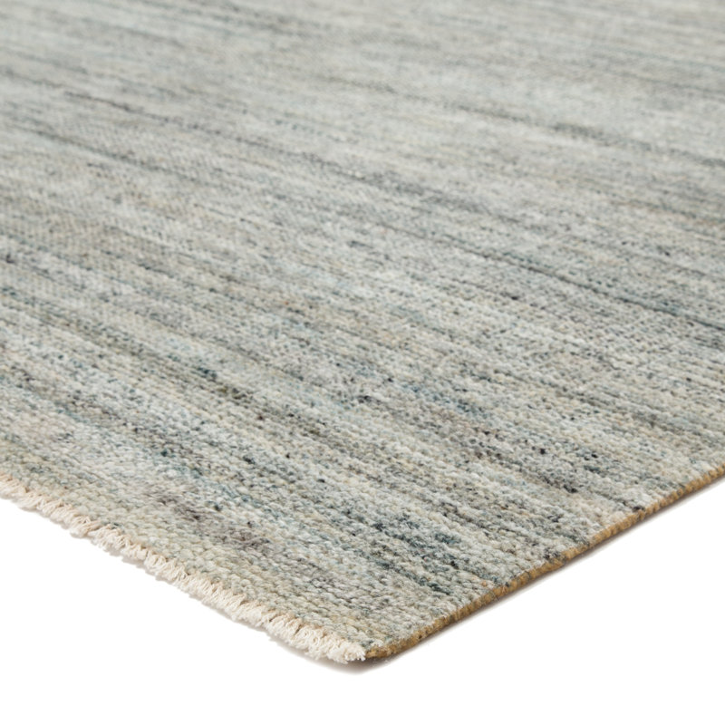 Jaipur Living Origin SAG02 Handknotted Solid Light Blue and Light Gray Area Rug (12'x15'), Rectangle 12' x 15'