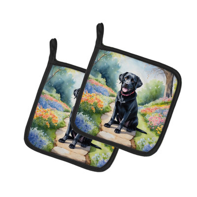 Caroline's Treasures Floral Polyester Potholder Set