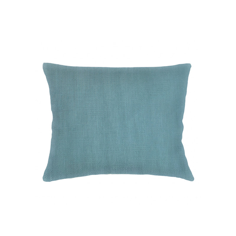 Oreiller en lin bleu clair 28x36, Turquoise