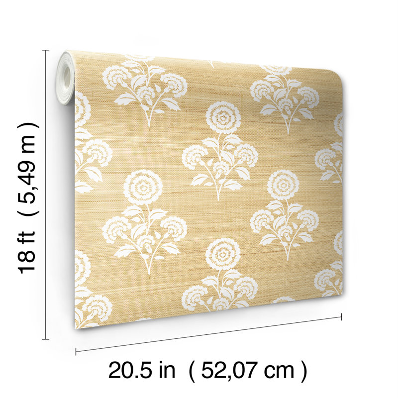 Peel & Stick Floral Roll, Brown