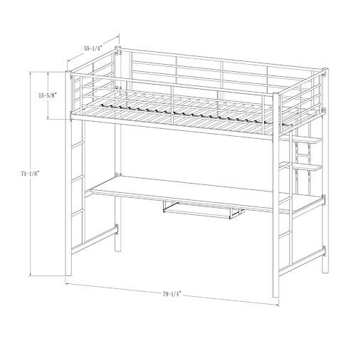 Isabelle & Max™ Elita Kids Full Loft Bed & Reviews | Wayfair