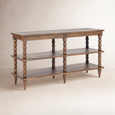 Isabel Spindle Solid Wood Wide Bookcase