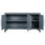 Buffet de rangement bleu marine pour le salon. + Armoire de bureau Ustyle ajustable en placage de pin bleu marine. Rangement spacieux