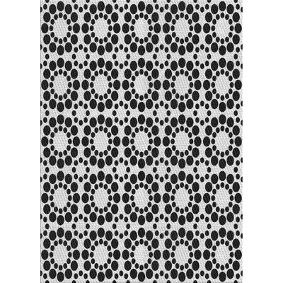 Tapis noir en laine touffeté à la main Mylah