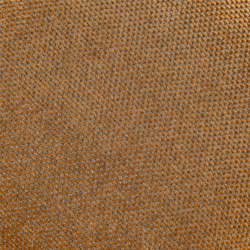 Dalisha 17" Round Ottoman, Walnut, Mustard Chenille
