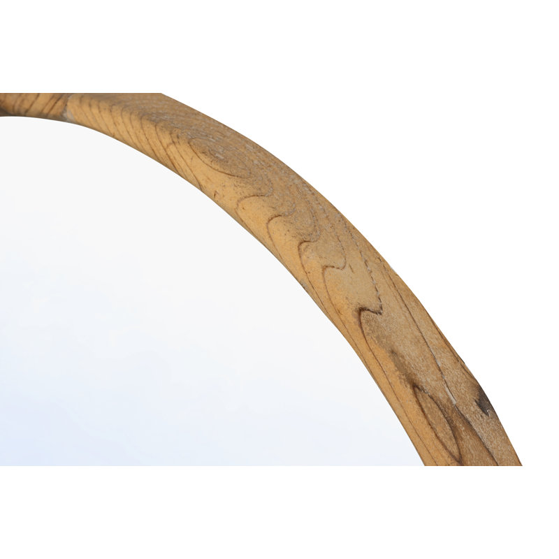 Krenar Round Wall Mirror, 27.5" x 27.5", Wood