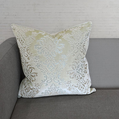Damask Feather Throw Pillow