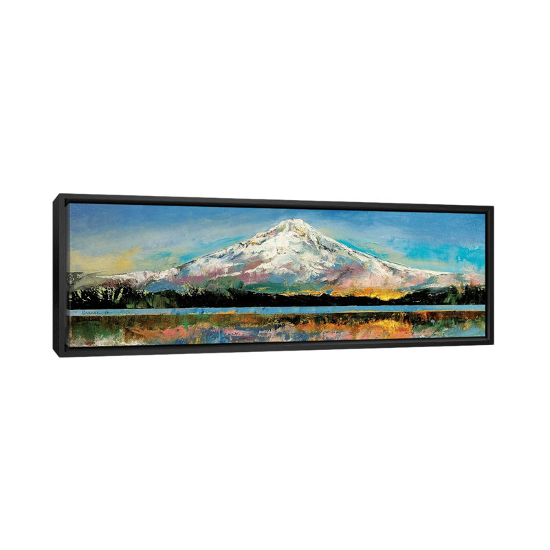 « mount hotte », reproduction d’art sur toile, H 12 po x l 36 po x P 1,5 po, Toile avec cadre noir