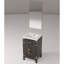 18 po P Meuble-lavabo simple en chêne noir de 20 W, comptoir en acrylique, miroir, largeur de rangement et de fermeture en douceur, comptoir, capacité fermée