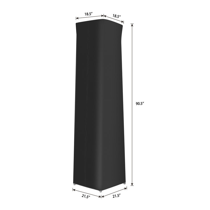 Housse pour chauffe-terrasse d'extérieur au propane OuterMust Pyramid, noir imperméable
