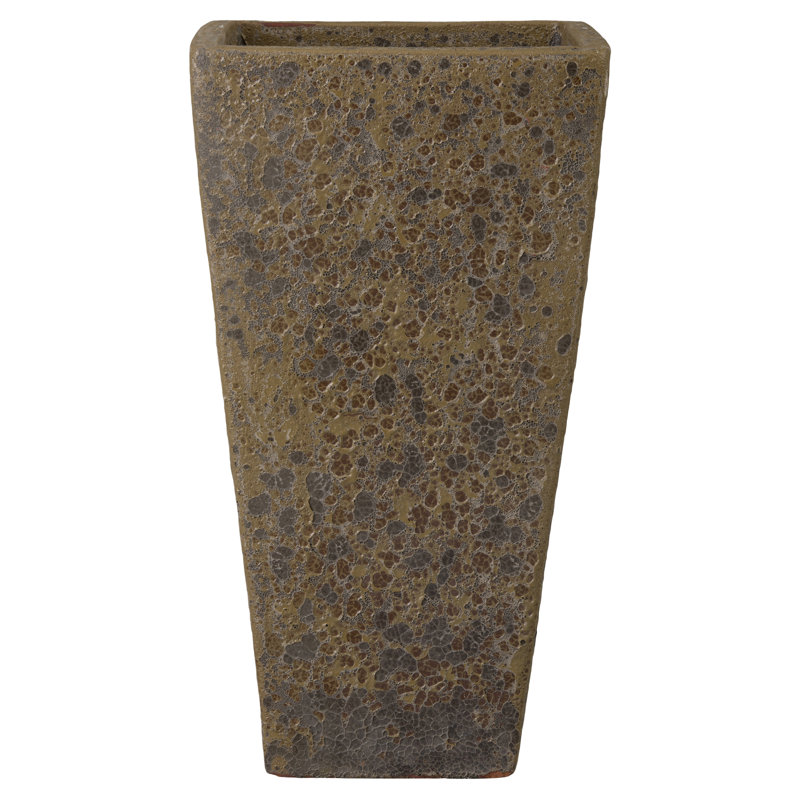 CRISCO TALL SQUARE PLANTER, 31.5" H x 17" W x 17" D, Brown