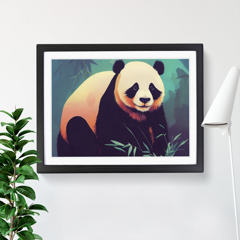 Terrific Panda - Framed Print, Black Framed, 34cm H x 46cm W x 2cm D