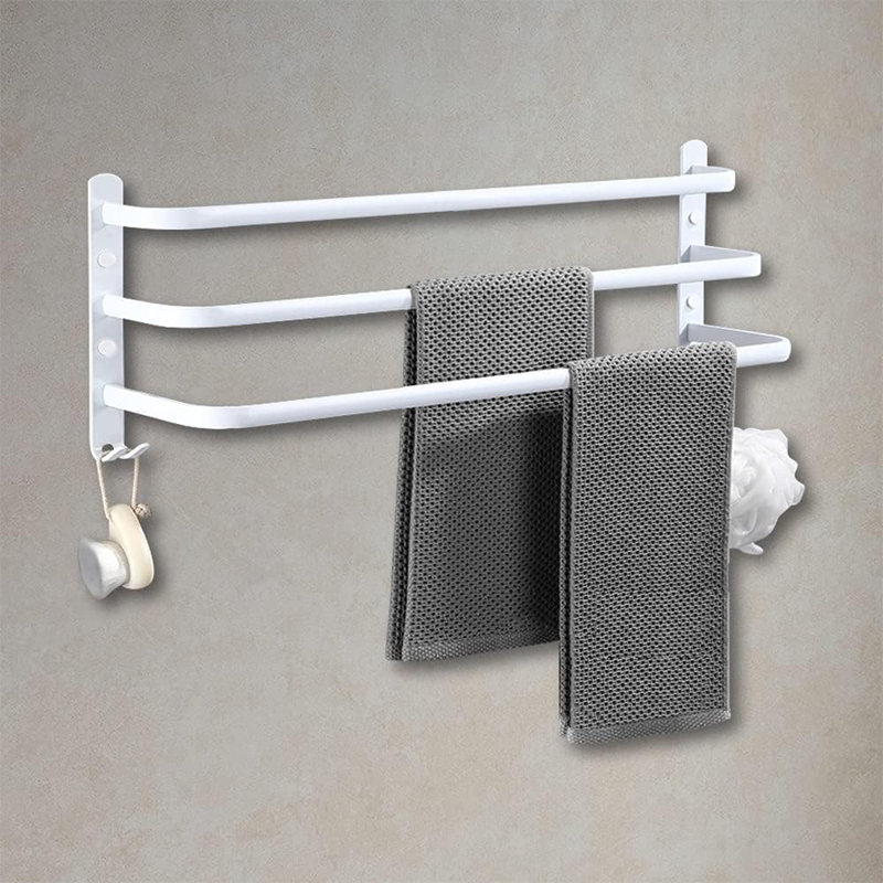 Wall Mounted Required Towel Rack, White