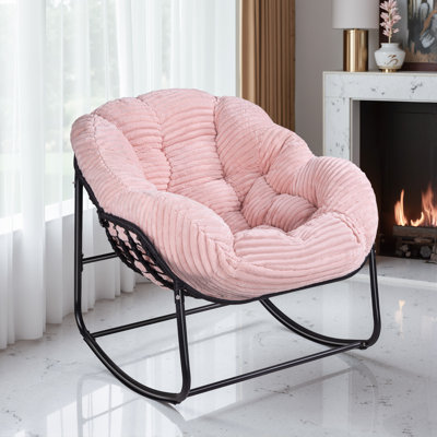 Chaise berçante surdimensionnée avec coussin