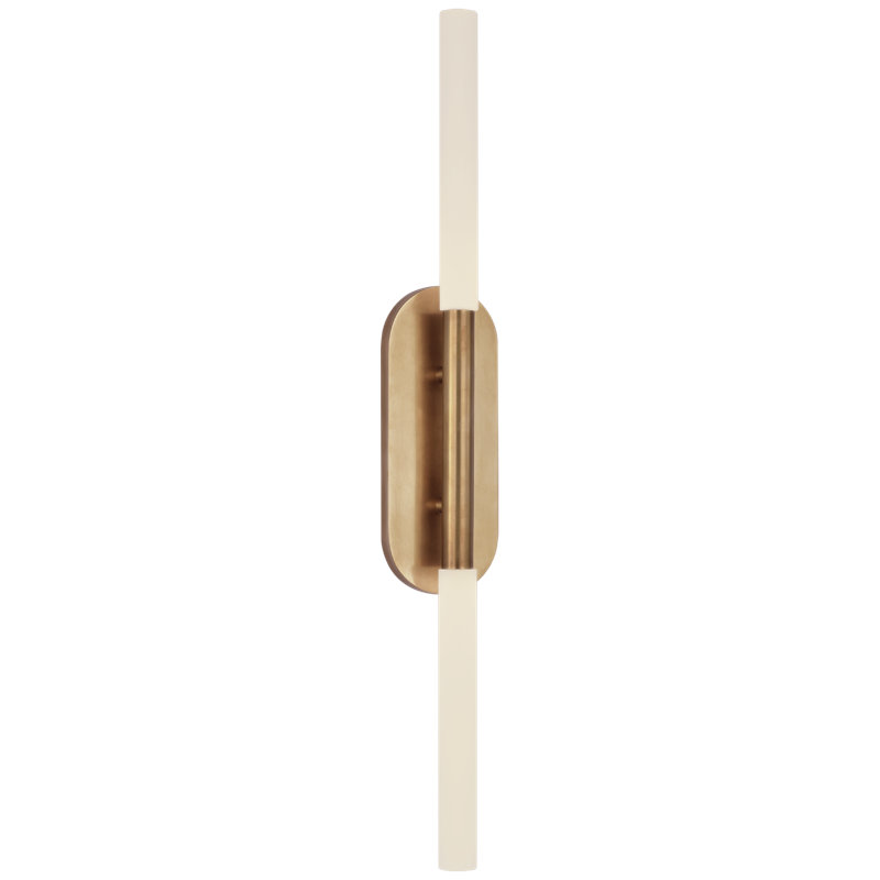 Rousseau 2 - Light LED Bath Bar, Antique Burnished Brass