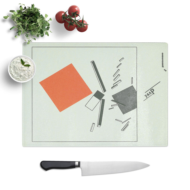 Two Quadrants by El Lissitzky Chopping Board, 0.4cm H x 28.5cm W x 39cm L