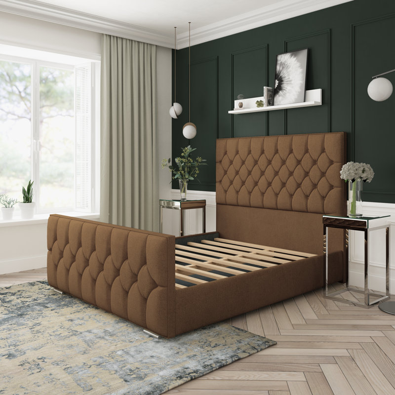Upholstered Bed, Super King (6'), Truffle