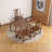 Industrial Solid Elm Wood Study Desk