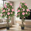 110 cm H Faux Plant in Cement Freestanding  Planter
