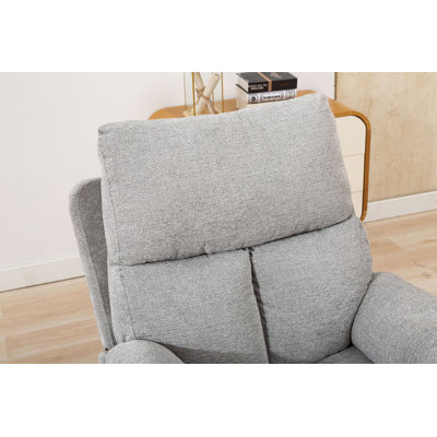 Fauteuil inclinable pivotant en tissu berçant