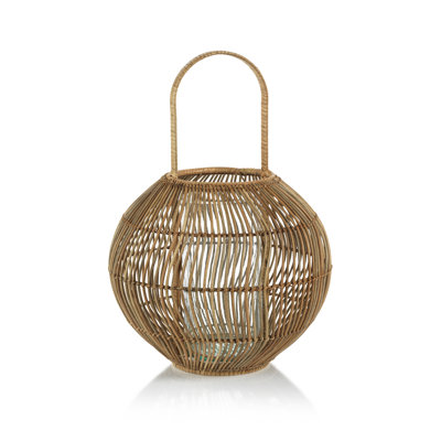 Lanterne de table en rotin