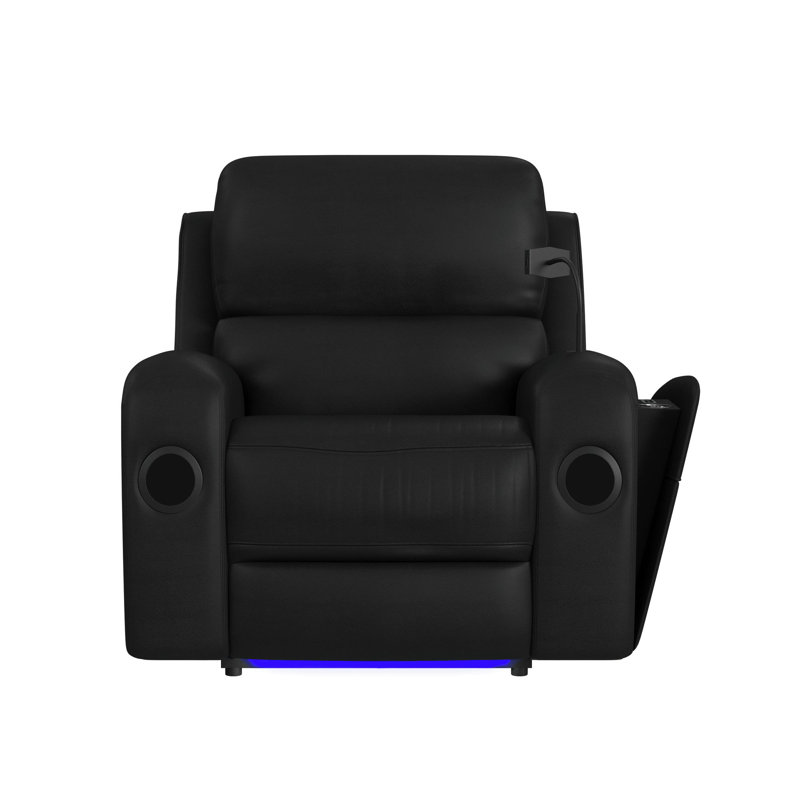  Fauteuil inclinable électrique Epitome P3 avec massage thermique, musique, support pour iPad avec chargeur sans fil, USB en noir Aline