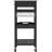Utility Cart With Granite Top, Foldable Metal Basket, And Removable Tray For Versatile Storage