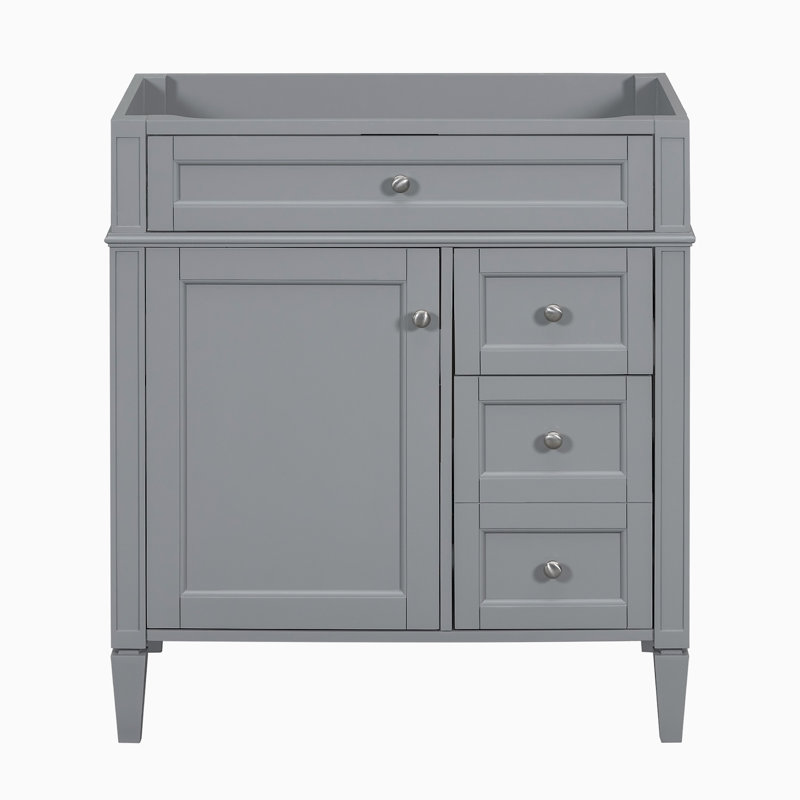 Base de meuble-lavabo simple 29,30 po seulement, Gris