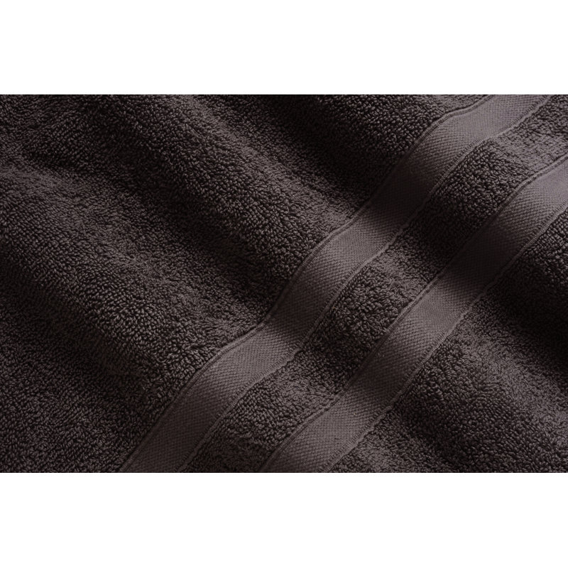 Ensemble de serviettes en coton 18 pièces Bibb Home Zero Twist (9 couleurs disponibles), Gris
