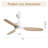 46 Inch Ceiling Fan With Lights 3 Abs Blades, 6-Speed Dc Motor Remote Control For Living Room-408029935-408029932
