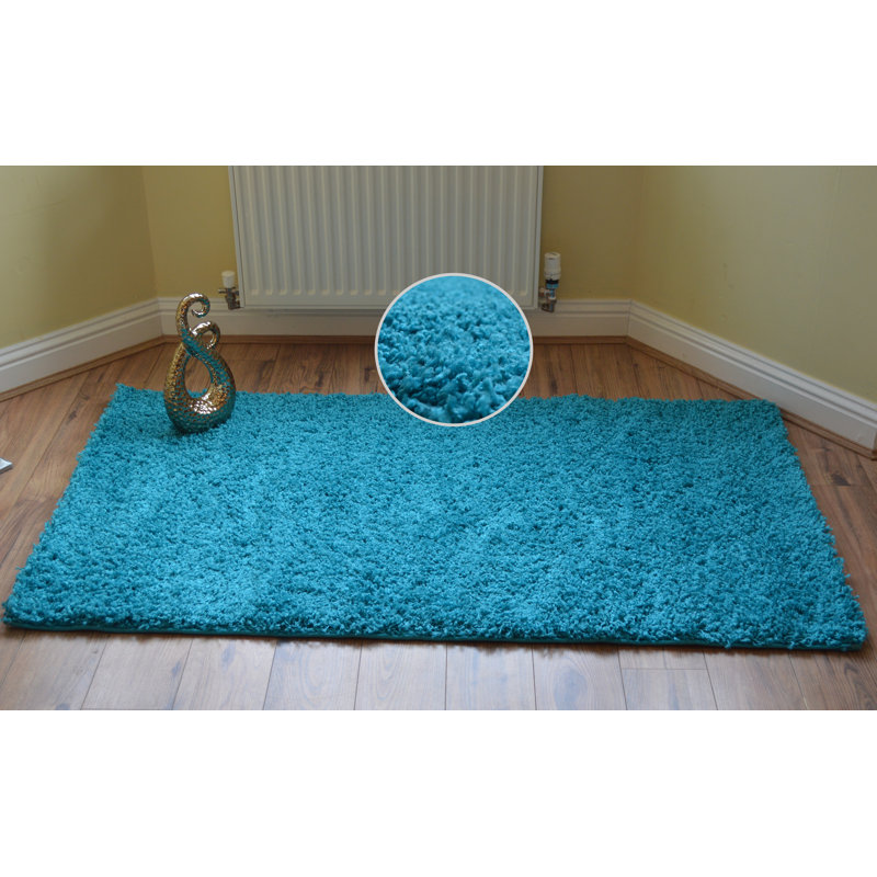 Kailum Solid Colour Shag Area Rug, Rectangle 120 x 170cm