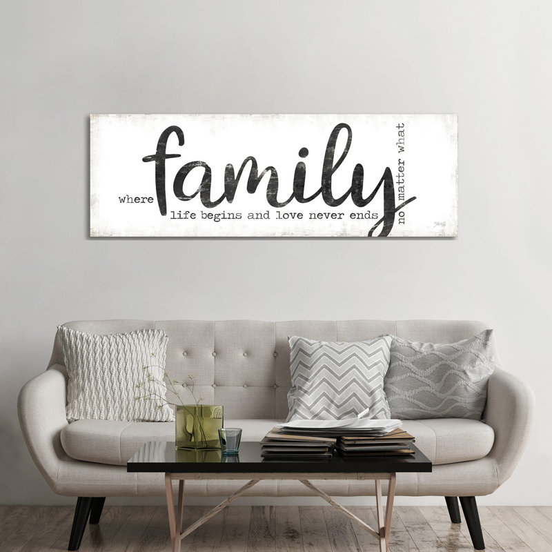 Family Where Life Begins by Marla Rae - Panoramic Print on Canvas, Wrapped Canvas, 182.88 cm H x 60.96 cm W