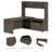Operle Reversible L-Shaped Desk with Single Shelf Hutch, 72W-1103050016