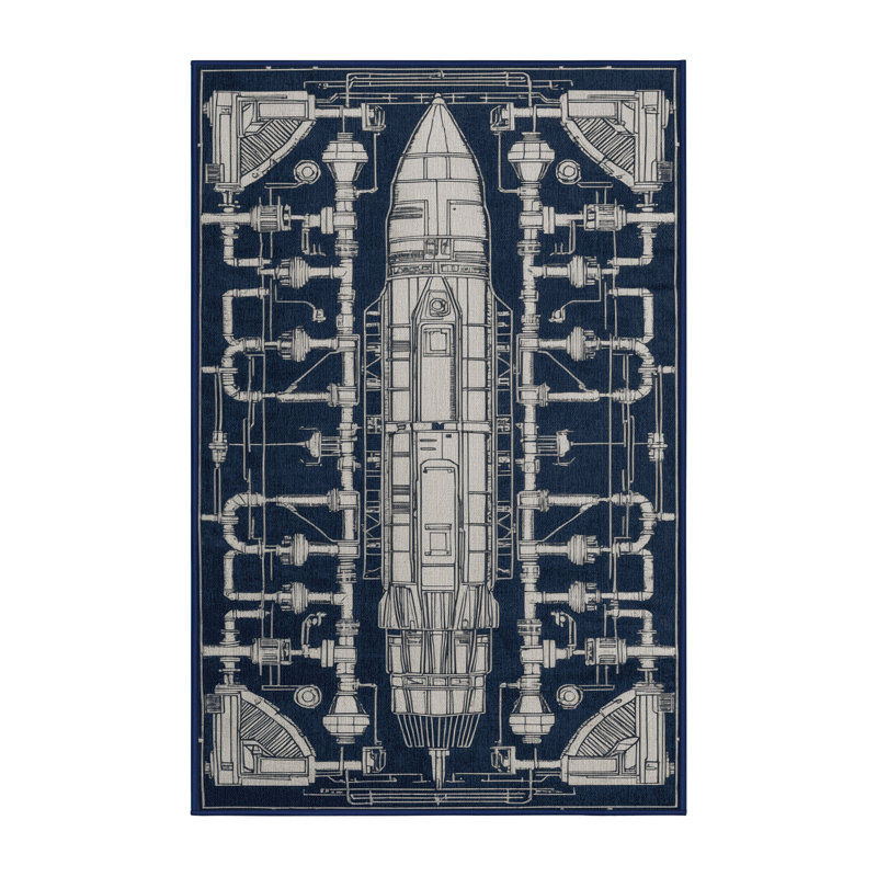 Tapis gris lavable à la machine, Rectangulaire 2 pi x 3 pi