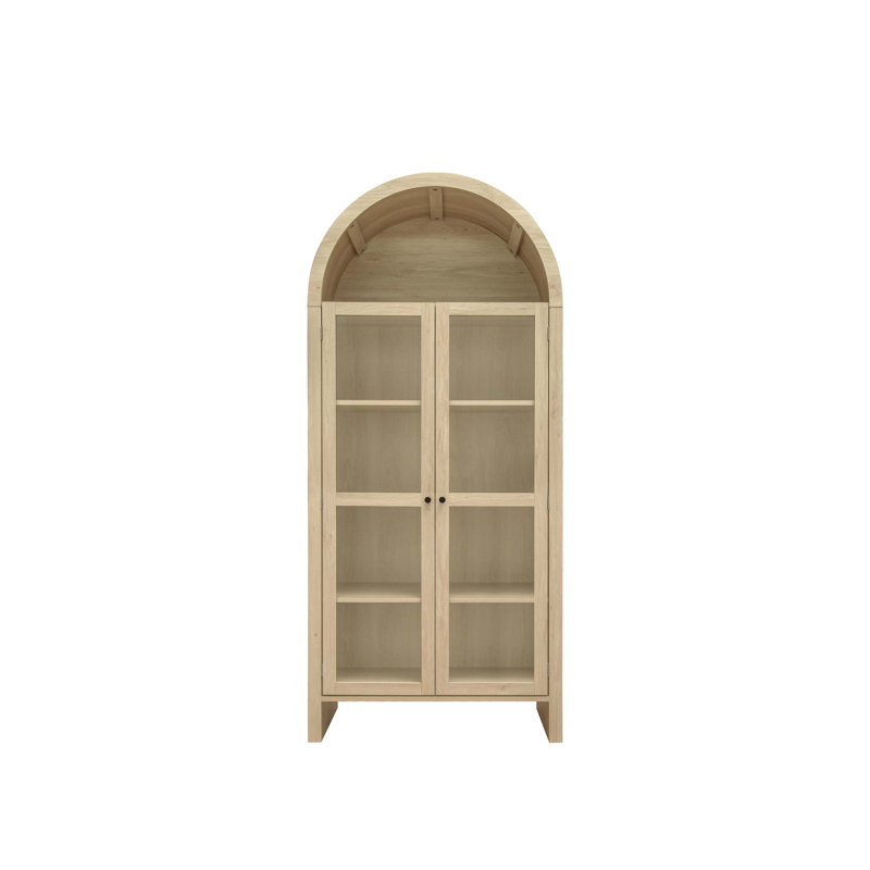 Grand garde-manger arqué en faux bois Aadhyasri