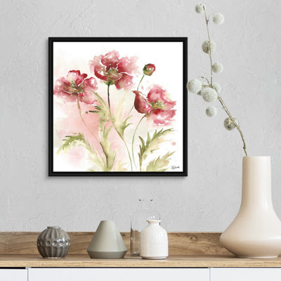 «Blush Watercolor Poppy III» par Tre Sorelle Studios, reproduction sur toile