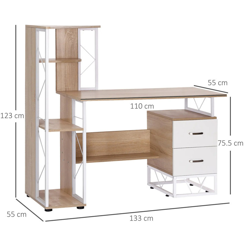 Metal Base Computer Desk