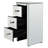 Mirrored Glass Bedside Table With Three Drawers