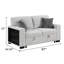 Ensemble de salon Wicksham 3 pièces avec rangement, gris-1501925751